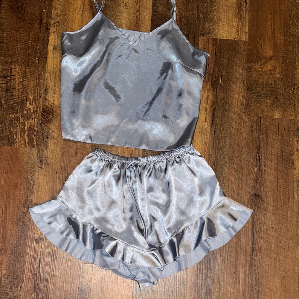 Satin Blue Sleepwear Set